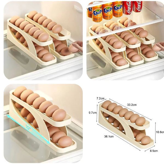 Rolling Egg Storage Rack: Keep Your Eggs Fresh and Organized!