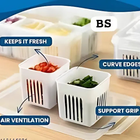 6-Grid Food Storage Container for Organized Freshness