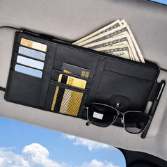 Car Sun Visor Organizer with Card & Glass Holder | Universal Fit – Alku Mart Pakistan