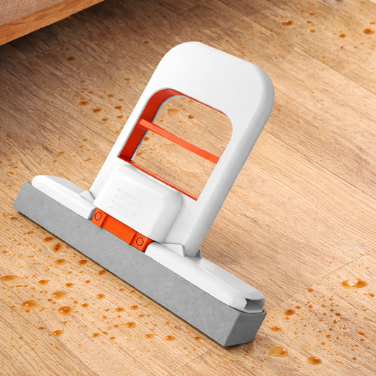 Mini Foldable Desktop Mop | Hands-Free Squeeze Flat Mop for Kitchen, Bathroom & Countertops