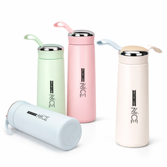 Insulated Hot & Cold Water Bottle 400ml | Leak-Proof Reusable Travel Bottle (No Straw)