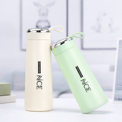 Insulated Hot & Cold Water Bottle 400ml | Leak-Proof Reusable Travel Bottle (No Straw)
