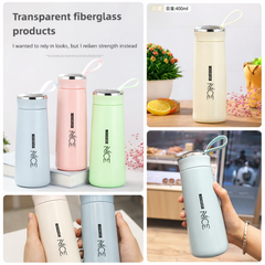 Insulated Hot & Cold Water Bottle 400ml | Leak-Proof Reusable Travel Bottle (No Straw)