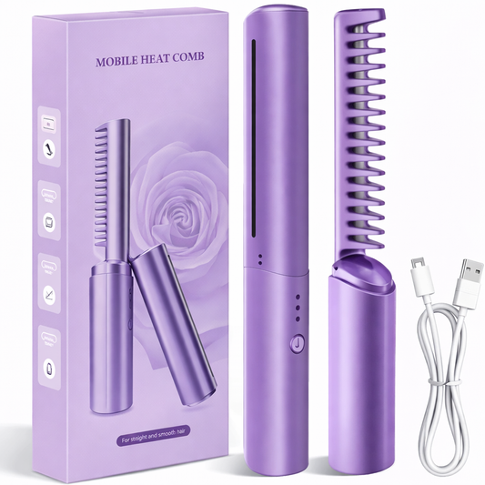 Cordless Heated Hair Straightening Comb | Alku Mart Pakistan