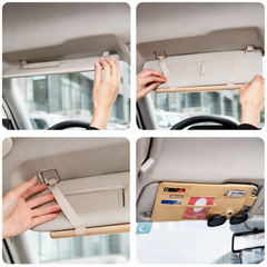 Car Sun Visor Organizer with Card & Glass Holder | Universal Fit – Alku Mart Pakistan